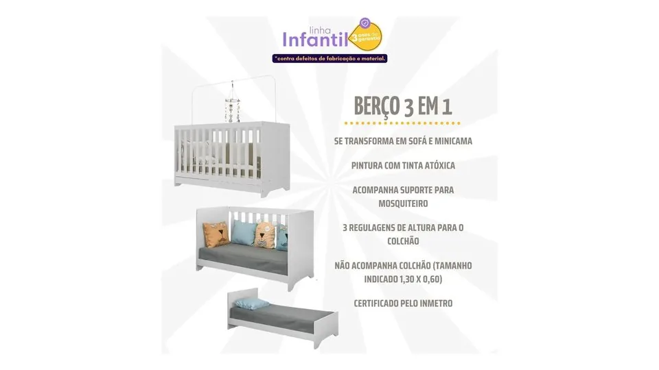 Berço-cama 3 em 1 — foto 3