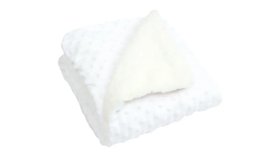 Cobertor de bebê pipoquinha com forro sherpa branco (foto 3)