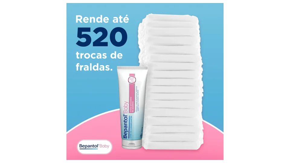 Tubo de pomada para assadura Bepantol Baby 120 g, rosa e branco (foto 2)