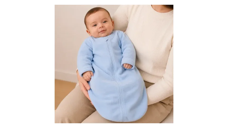 Saco de dormir casulo com manga e zíper, Amada Rosa