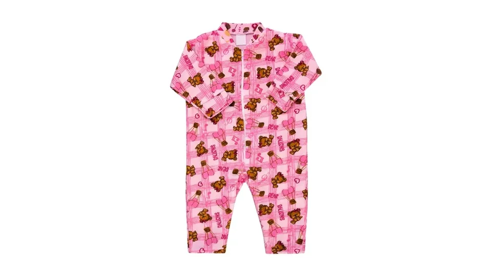Kit com três macacões pijama de fleece estampados para bebê, com zíper (foto 3)