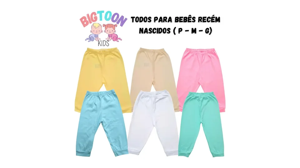 Kit com quatro calças mijão culote para bebê em cores claras (foto 2)