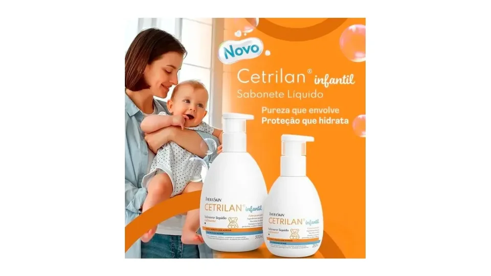 Sabonete líquido infantil Cetrilan, da TheraSkin, frasco branco de 500 ml (foto 3)