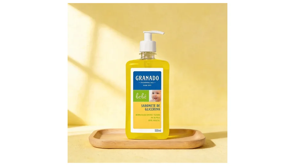 Sabonete líquido Granado Bebê de glicerina, frasco amarelo de 500 ml (foto 2)