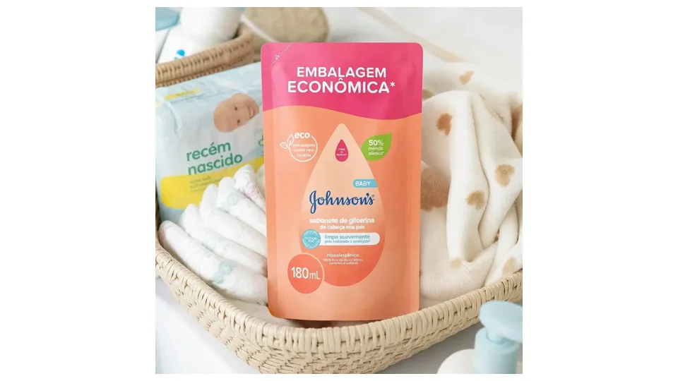 Refil de sabonete líquido Johnson's Baby de glicerina, 180 ml (foto 2)