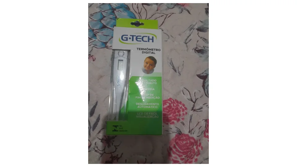 Termômetro clínico digital Gtech branco para axila, com visor de fácil leitura (foto 2)
