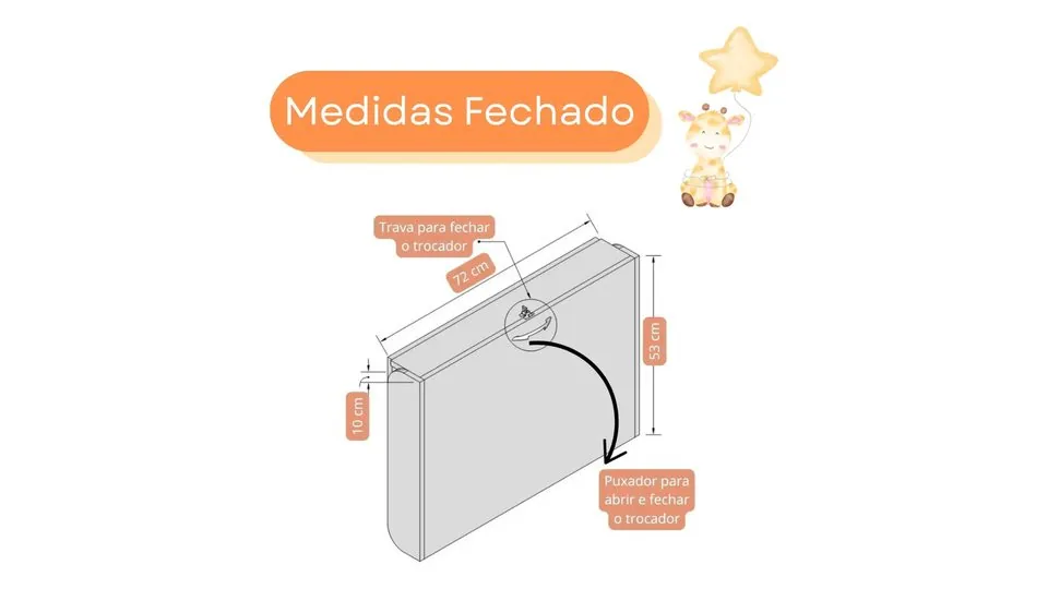 Trocador de parede dobrável — foto 4